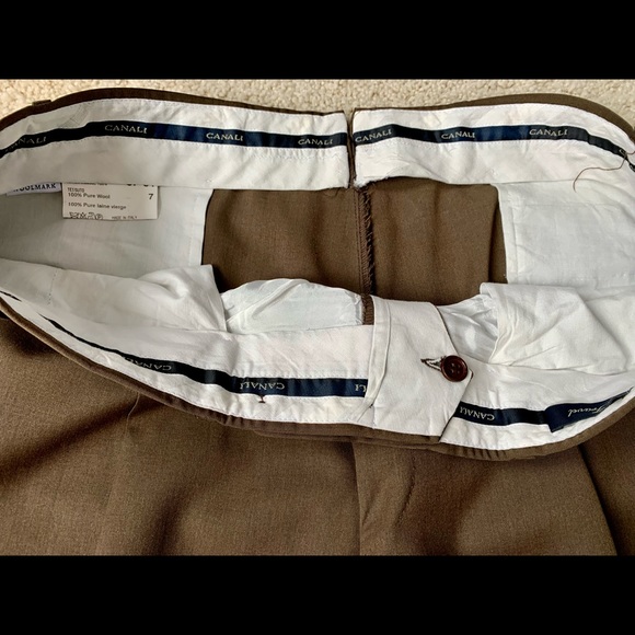 MENS Canalli Wool Dress Pants - Picture 2 of 5